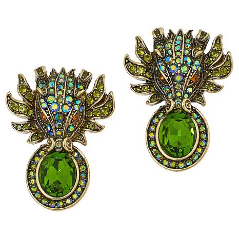 Heidi Daus Dragon Friend Pav Crystal Drop Earrings Hsn