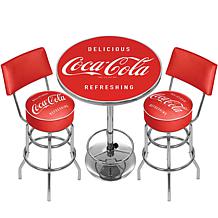 Coca-Cola Gameroom Combo - Table/2 Stools with Backs