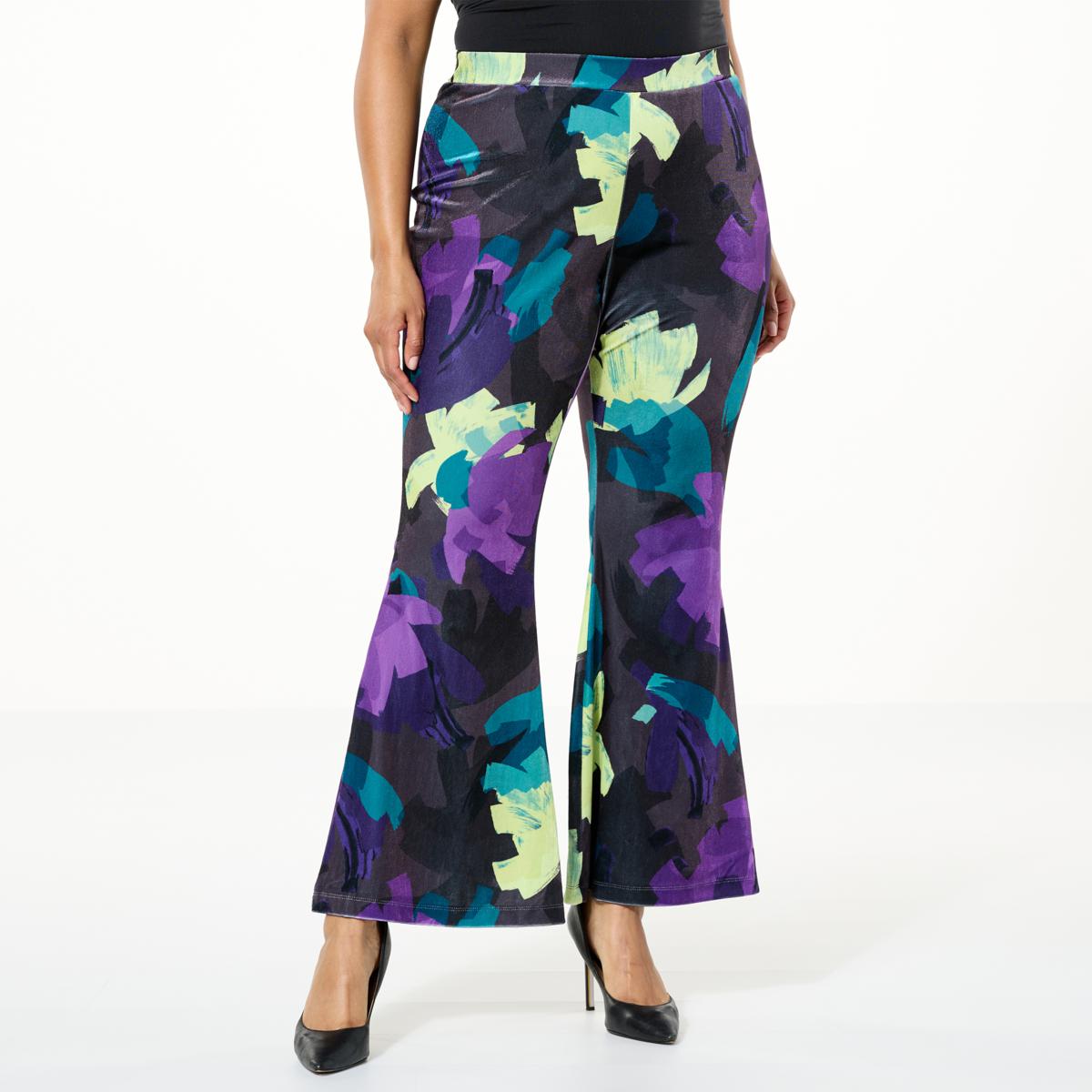 C Wonder By Christian Siriano Stretch Velvet Flare Leg Pant