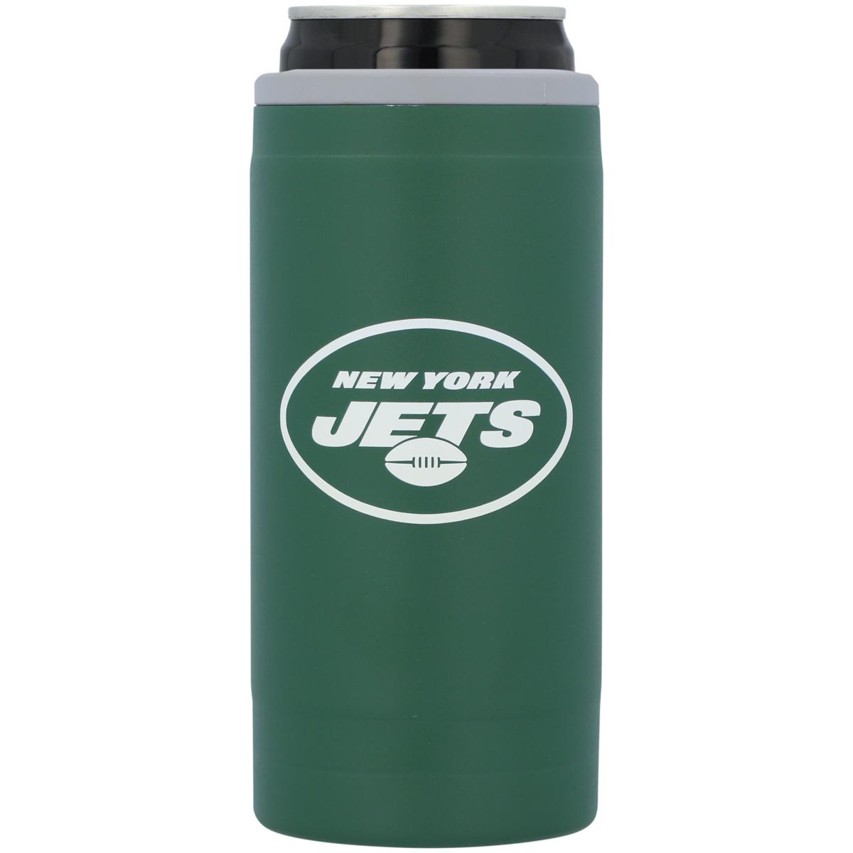 New York Jets Oz Flipside Powdercoat Slim Can Cooler Hsn