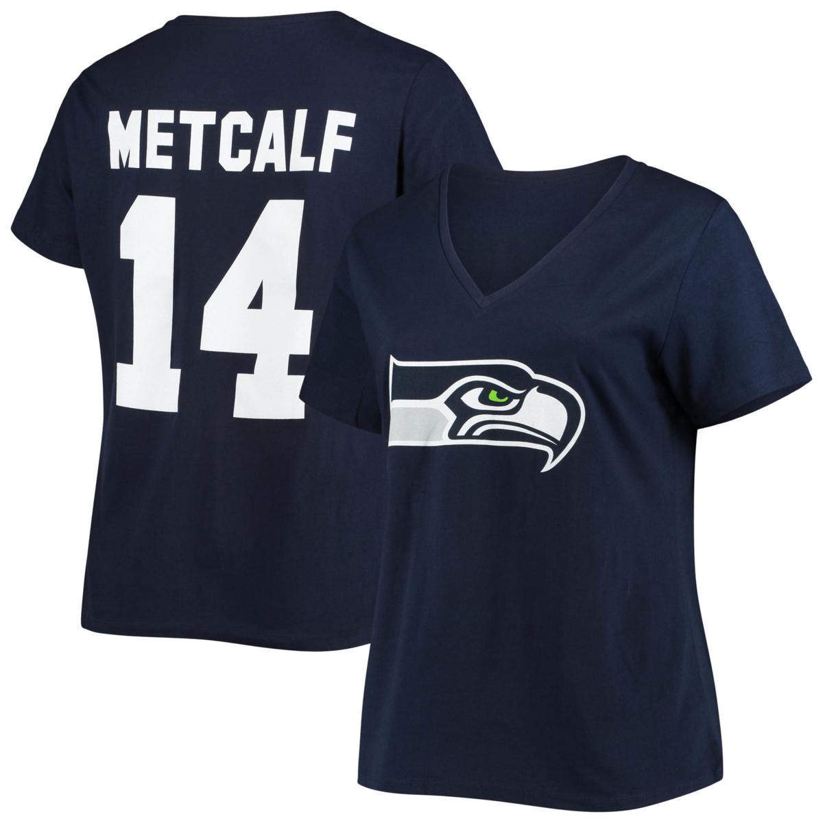 Women S Fanatics Dk Metcalf College Navy Seattle Seahawks Plus Size