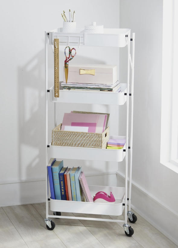 Rolling craft storage cart