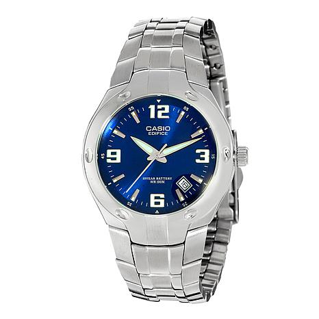 casio edifice men's ip stainless steel grey bracelet watch