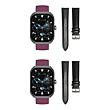 LetsFit E46 Smart Watch with Band and Charger Set of 2 - Black