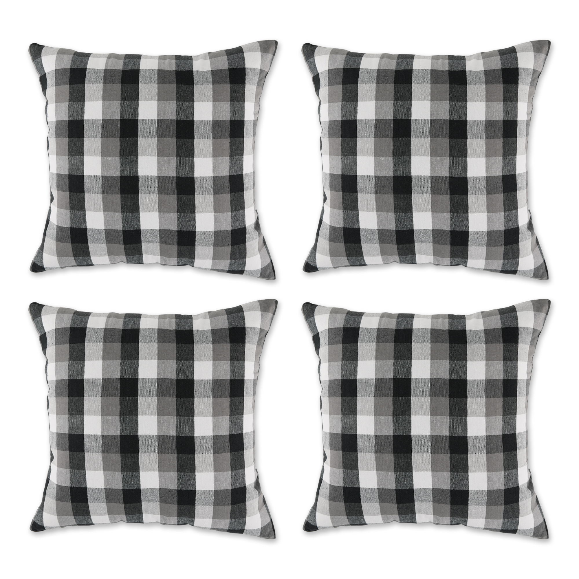 Design Imports Checkered Pillow Covers 18x18 Set of 4 20155331 HSN