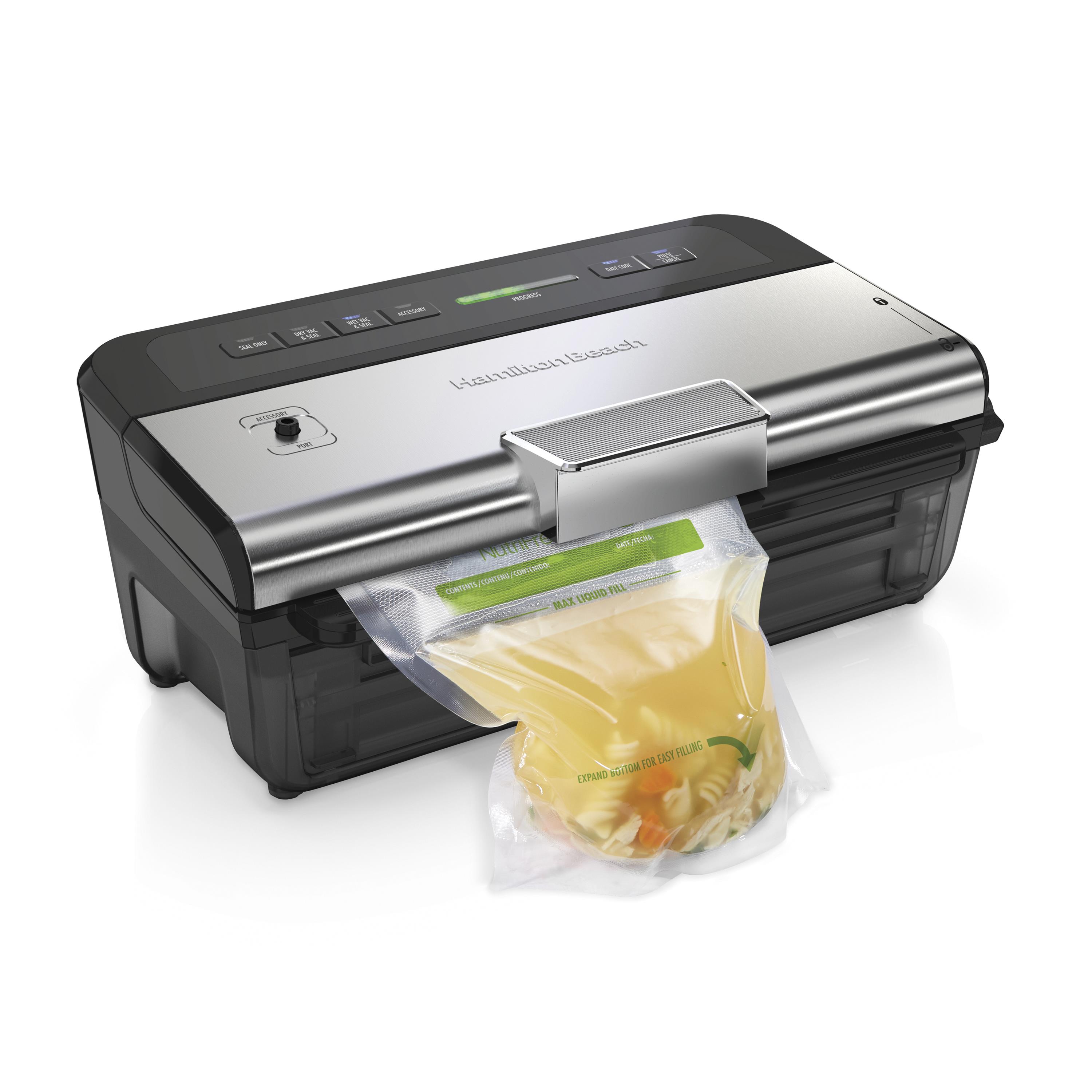 Hamilton Beach NutriFresh Food Vacuum Sealer Machine w/ 2Roll Storage