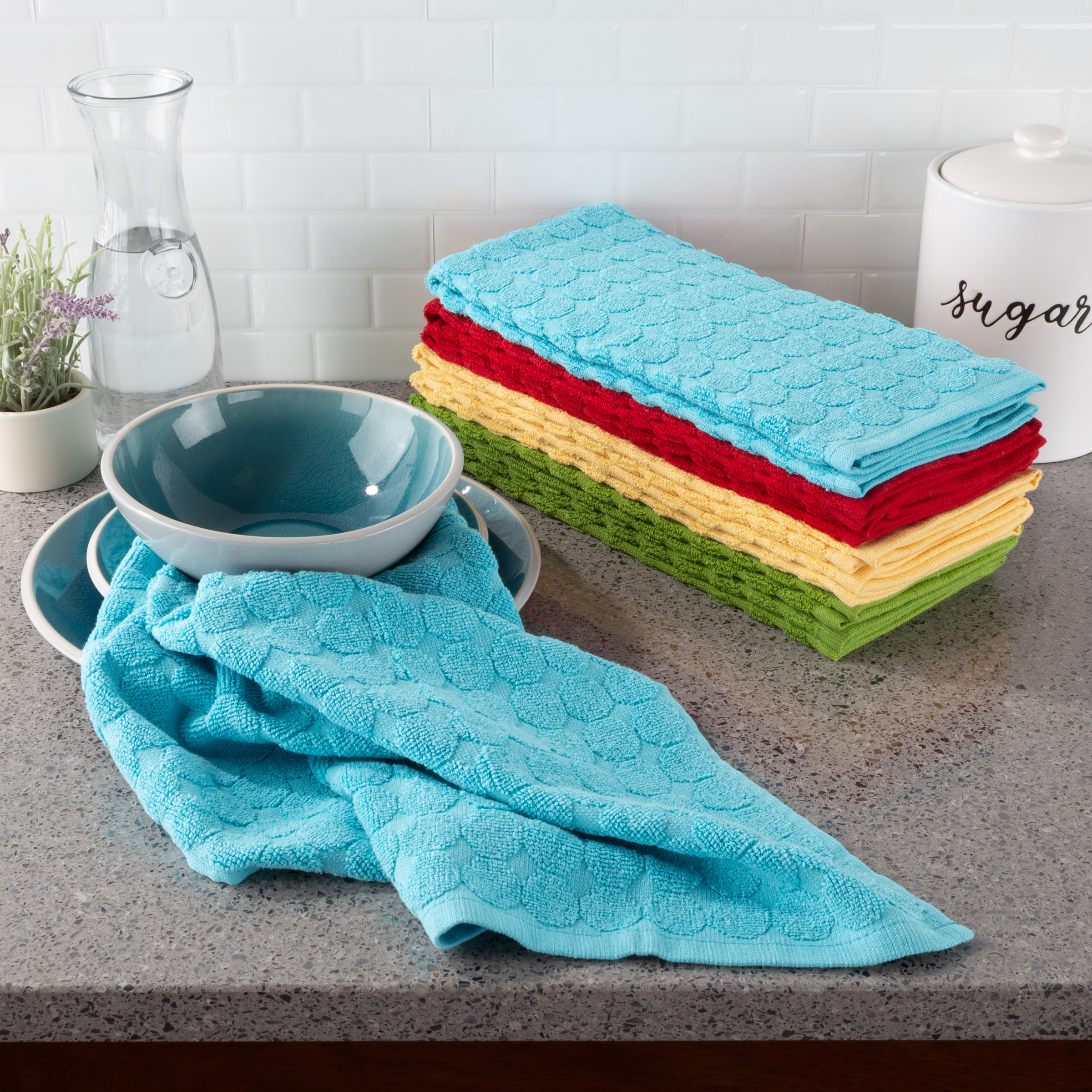 Hastings Home Modern Circle Kitchen Towels Set of 8 20313701 HSN