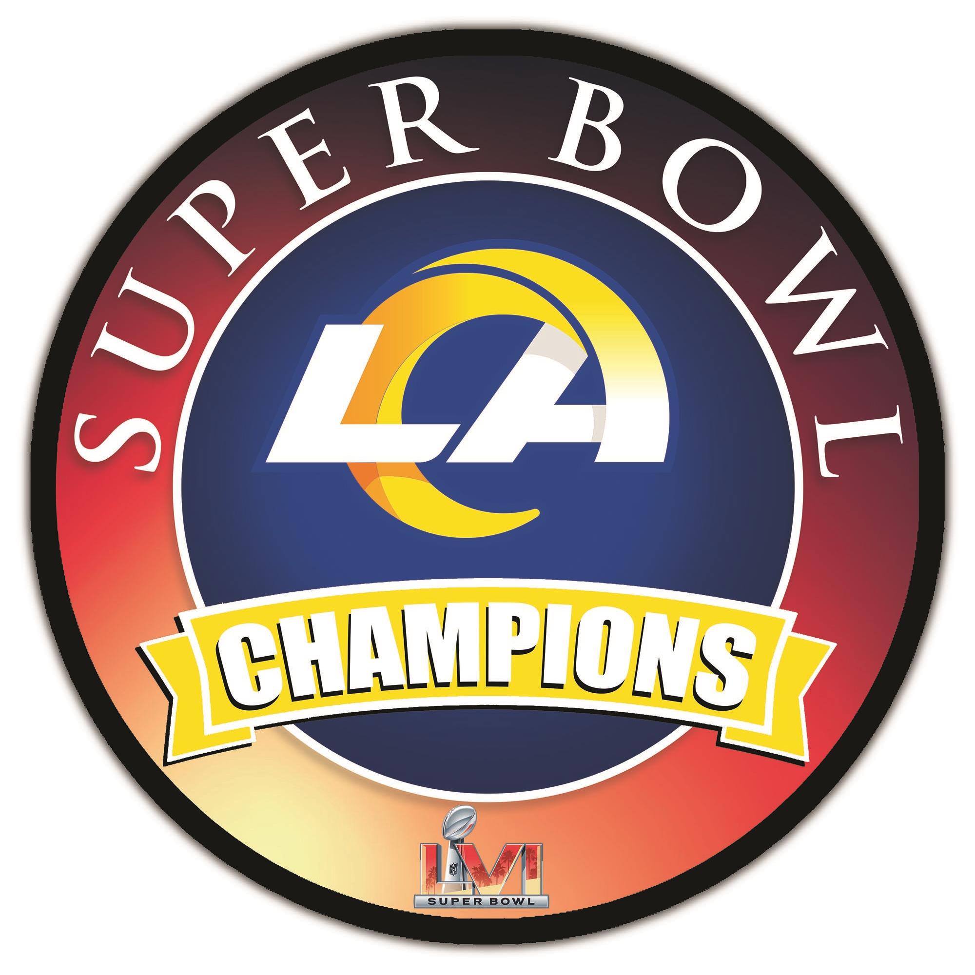 Officially Licensed Super Bowl LVI Champions 12 quot Bokeh Circle Rams