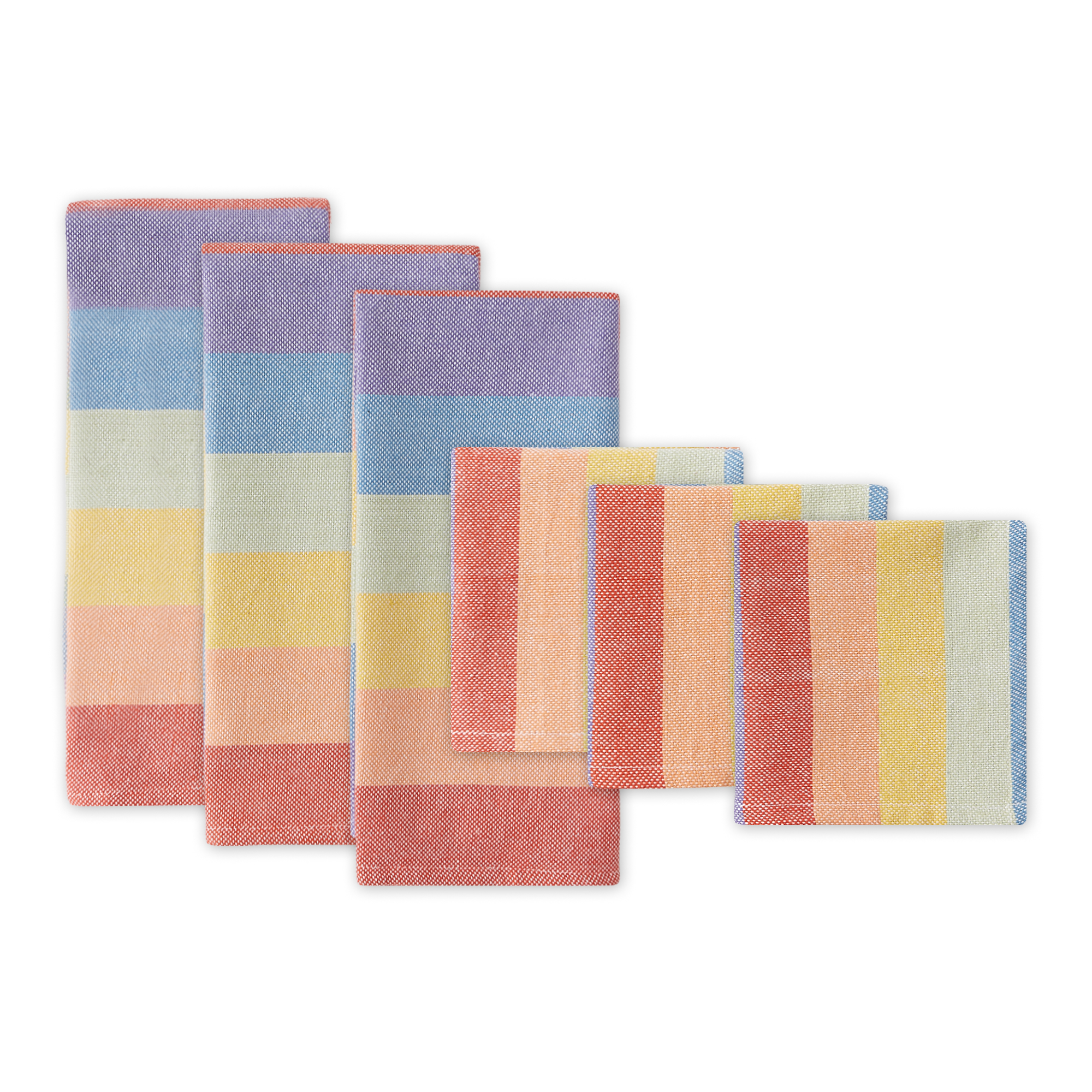 Design Imports Rainbow Kitchen Towels Dishcloths Set Of 6    ~20587179w 