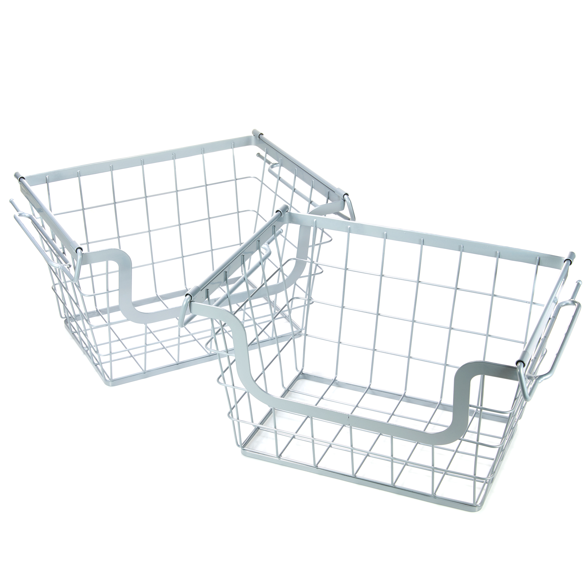 Origami 2pack Metal Stacking Baskets 8540446 HSN