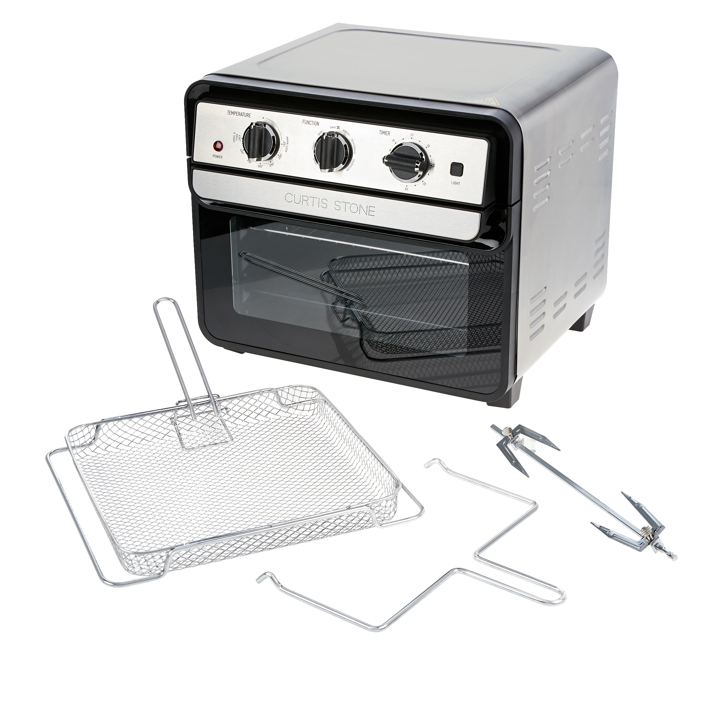 Curtis Stone DuraElectric 1700Watt 22L Air Fryer Oven w/Rotisserie