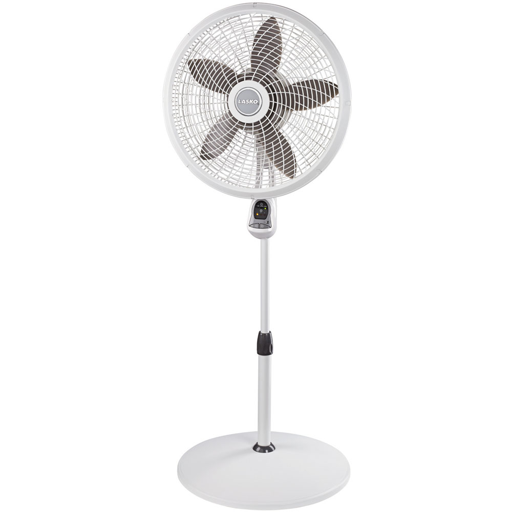 Lasko 18" Adjustable Cyclone Pedestal Fan with Remote Control White