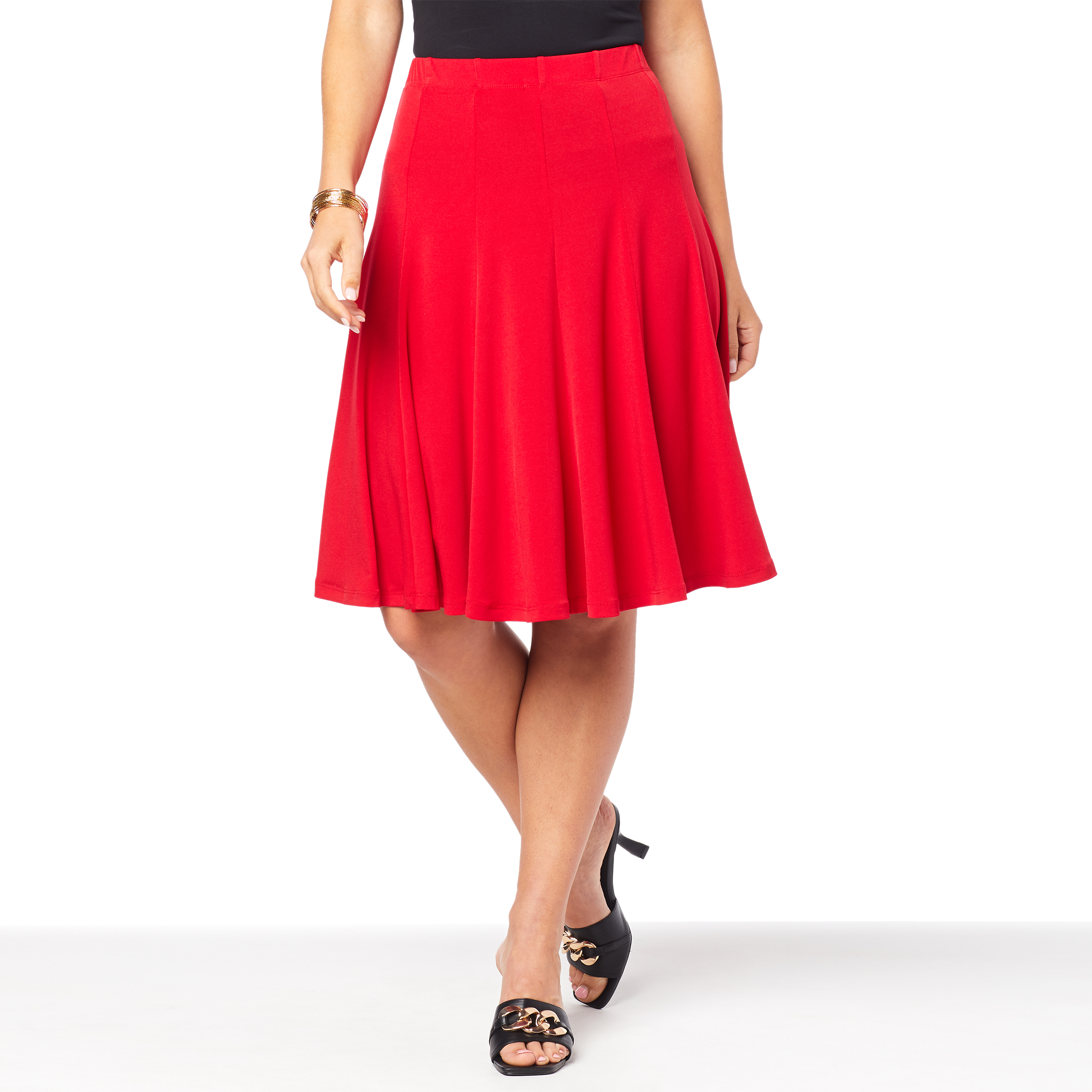 Antthony Knit Flared 12-Panel Skirt - 20384154 | HSN