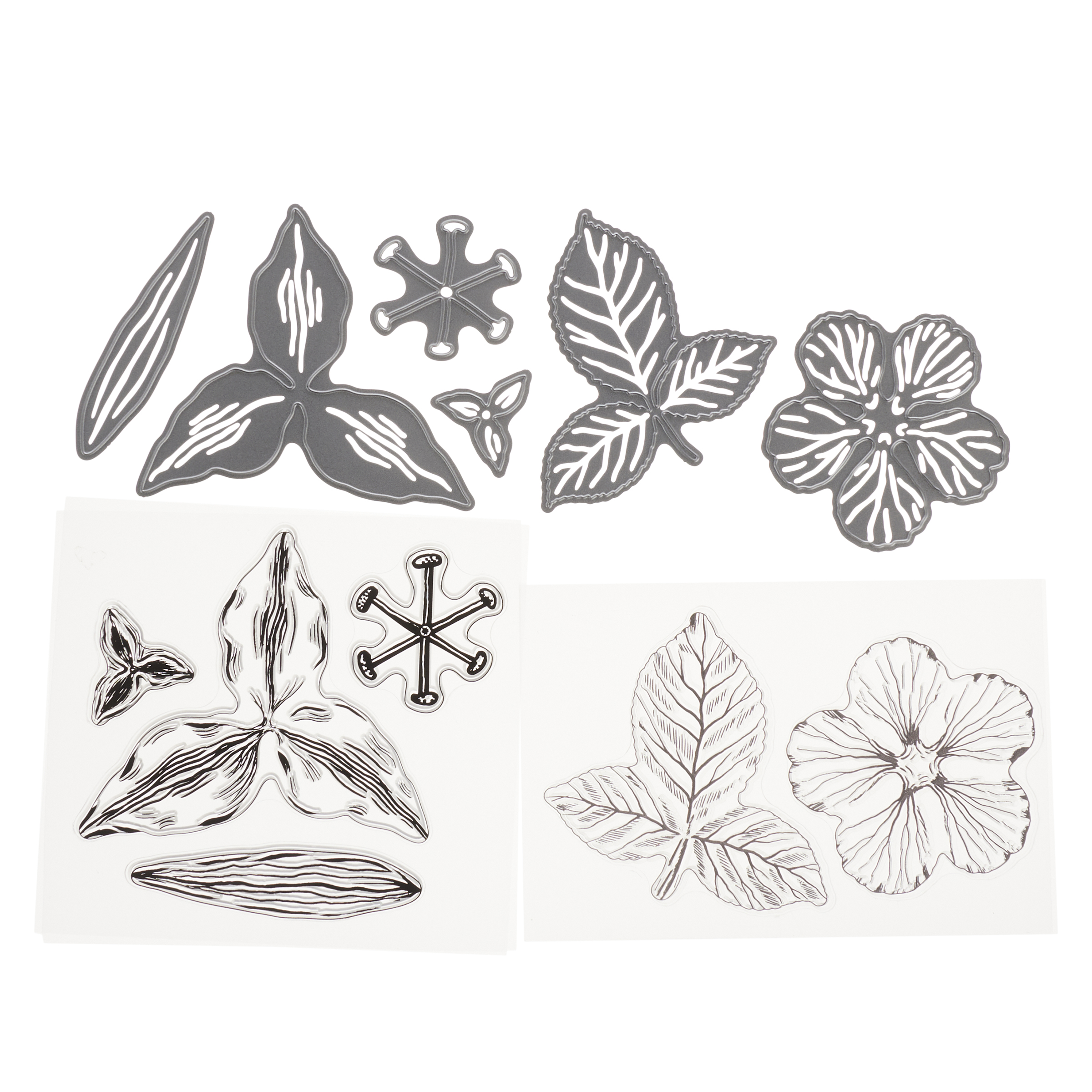 Crafter's Companion Lily and Rose Decoupage Stamp and Die Kit