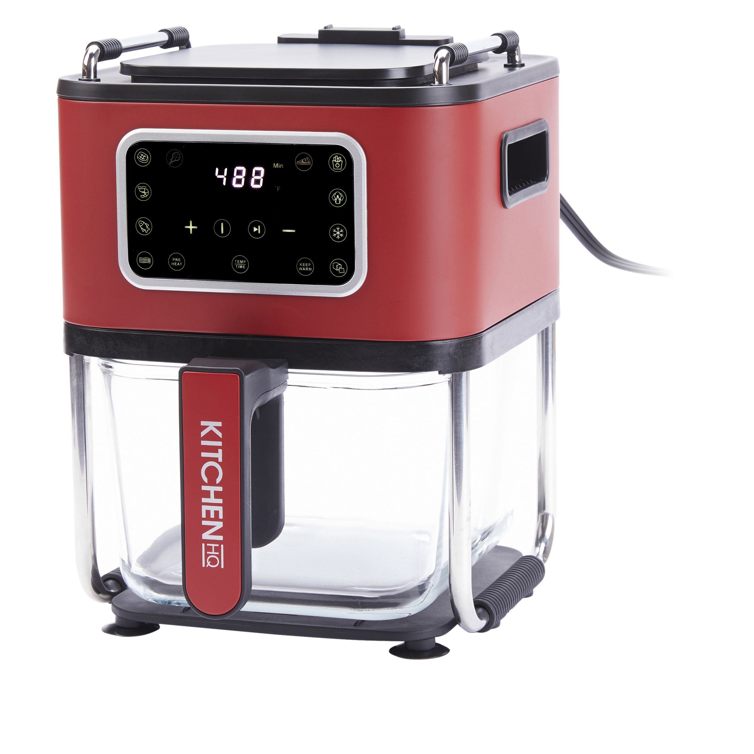 Kitchen HQ 4.875Quart 2in1 Glass Air Fryer/Grill System 20486386 HSN