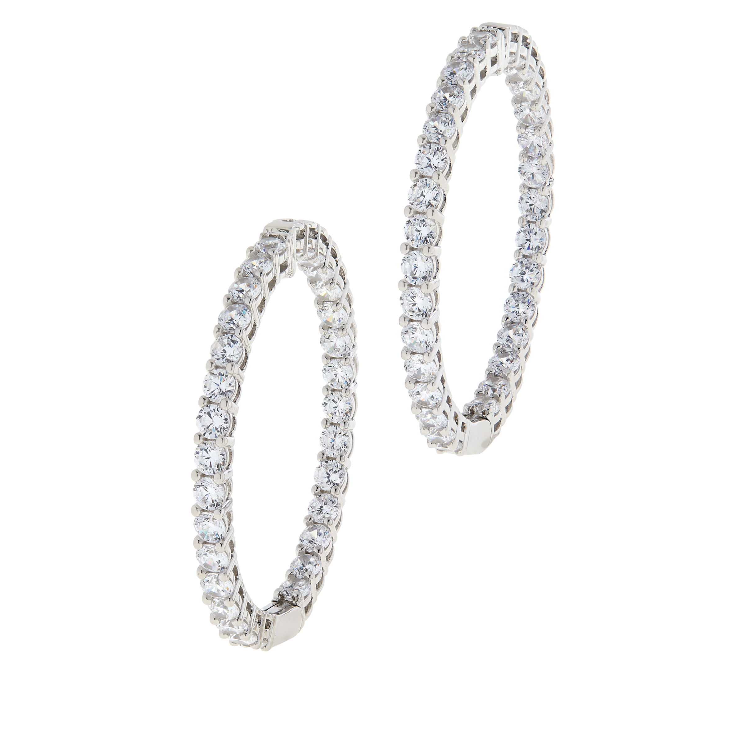 Radiance by Absolute™ InsideOutside ClipOn Hoop Earrings 20670271 HSN
