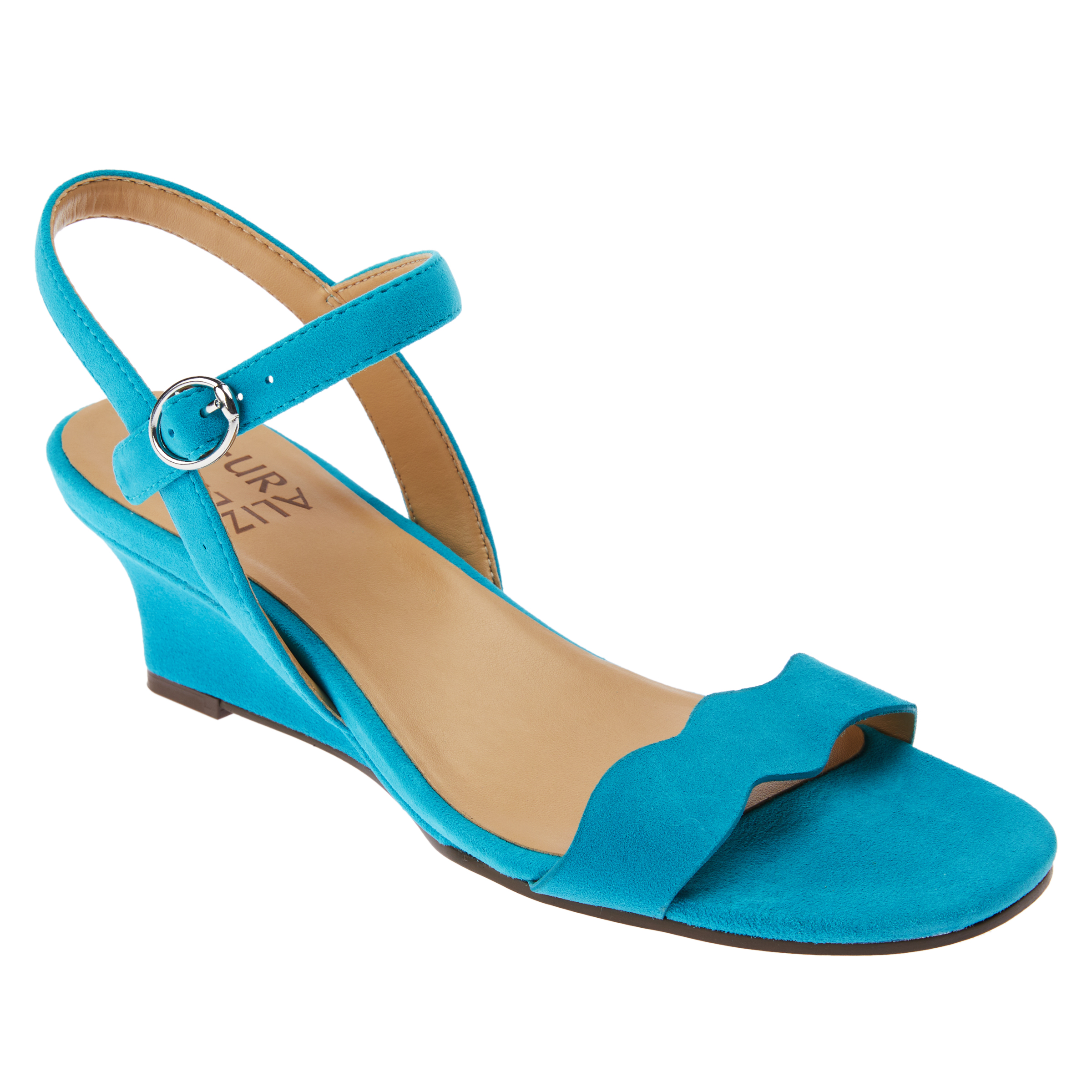 lacey cutout wedge pump