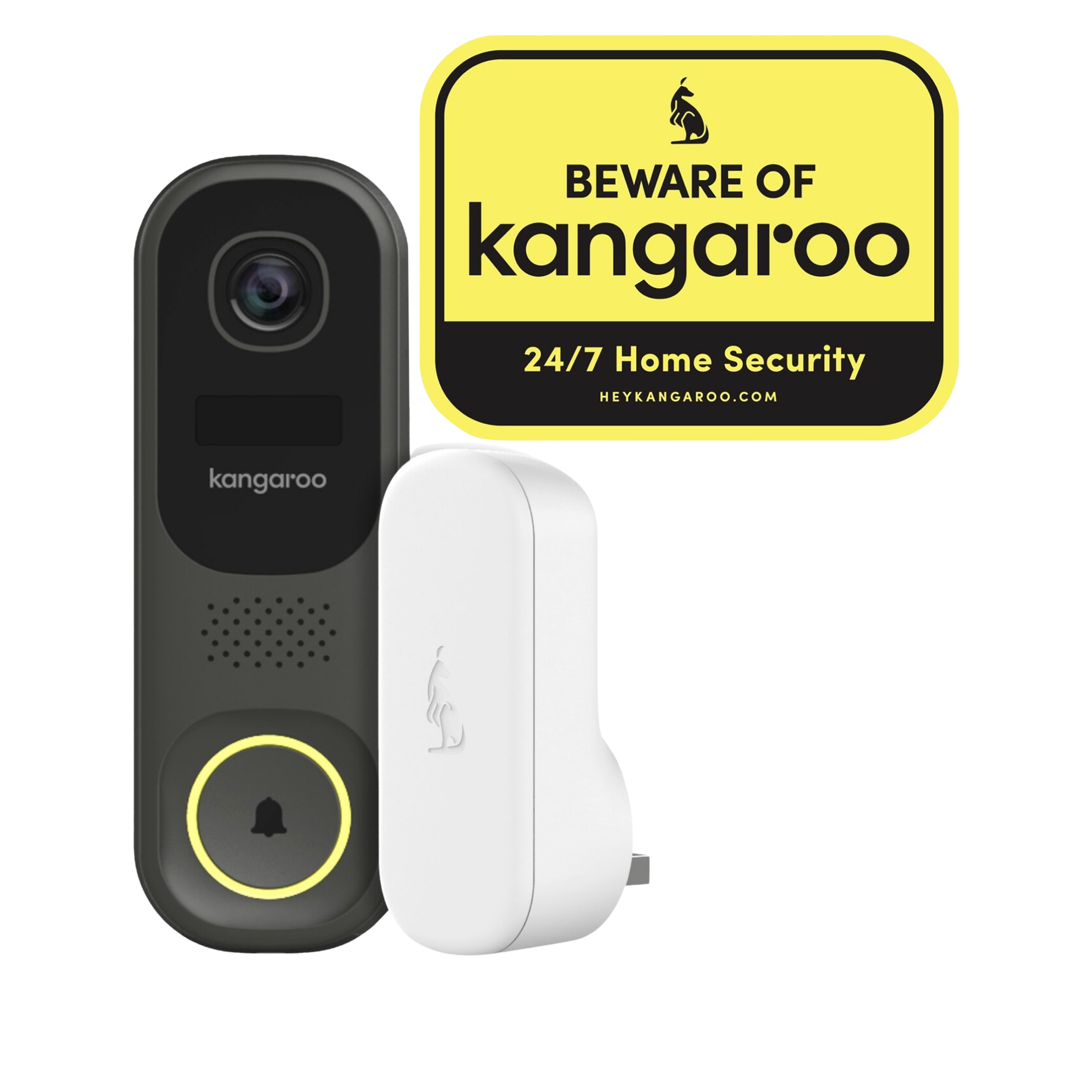 Kangaroo Security Video Doorbell with Chime and Yard Sign 20679562 HSN