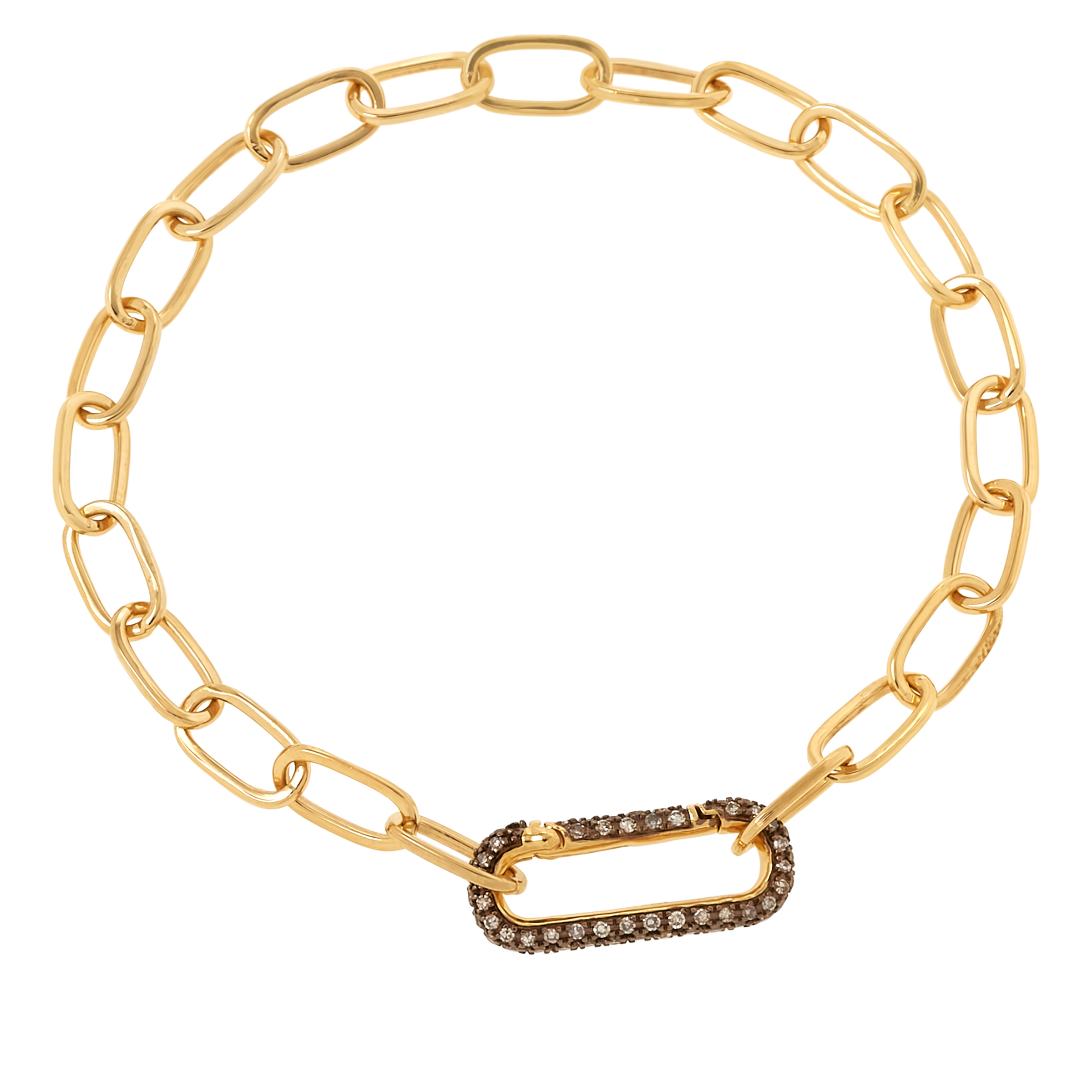 Rarities .50ctw Champagne Diamond Gold-Plated Link Bracelet - 20774472 ...