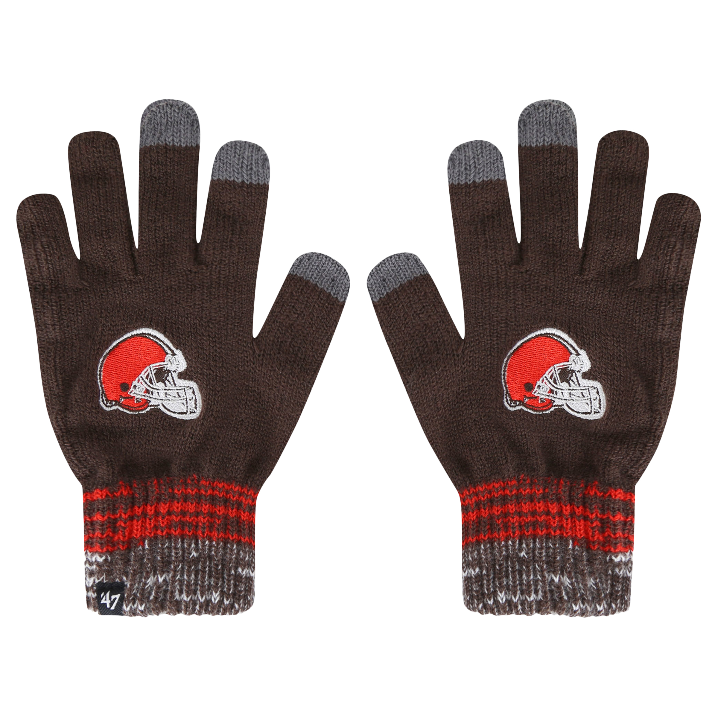 Officially Licensed NFL Men's Static Knit Gloves by '47 Brand Browns