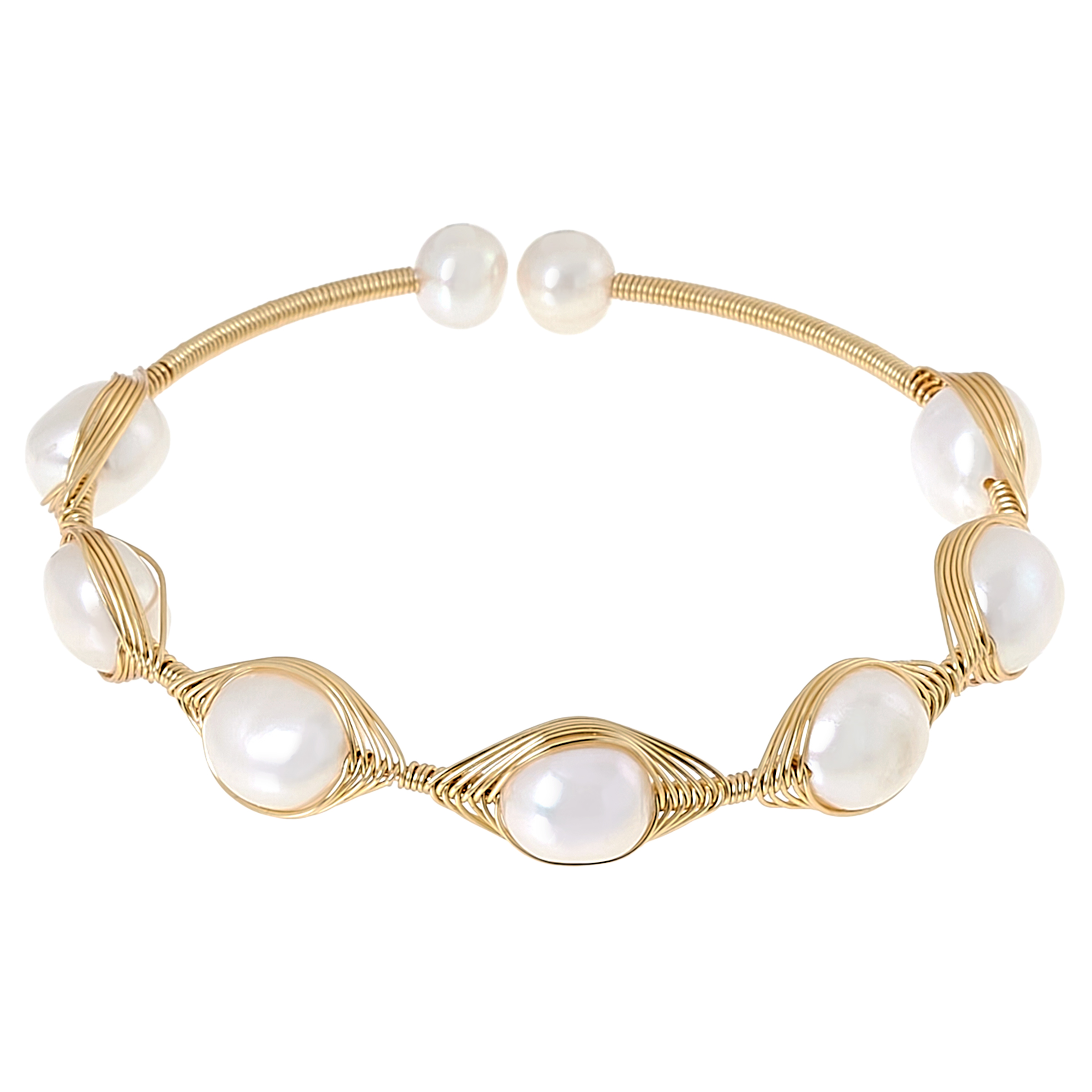 KALIFANO Cultured Freshwater Pearl Cuff Bracelet - 22414706 | HSN