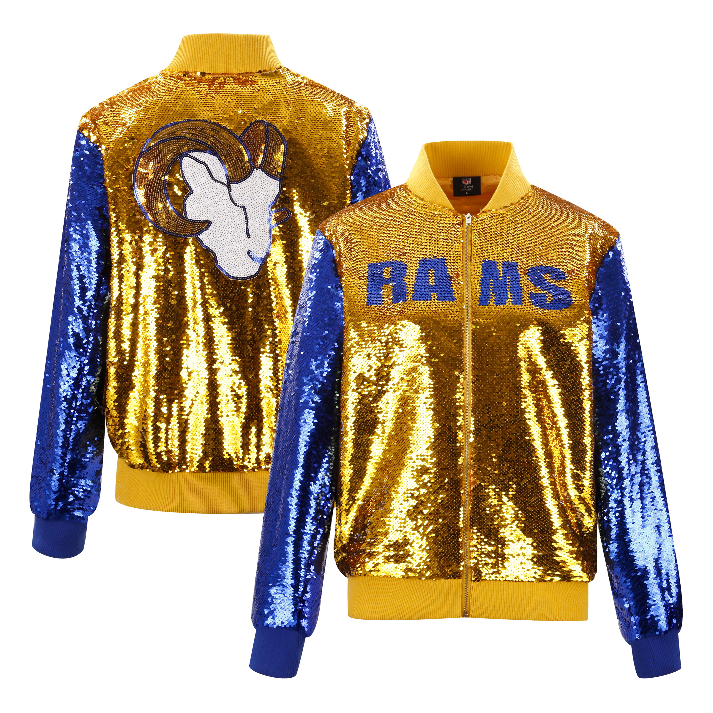 Sequined Rams Jacket Officially Licensed NFL Sequin Jacket - Rams | HSN