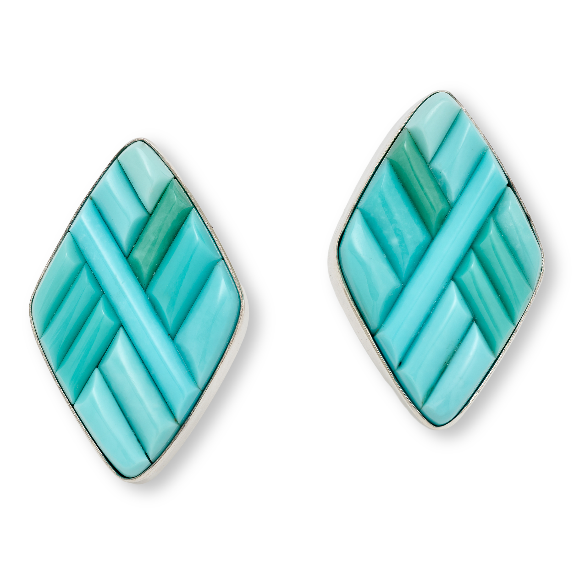 Jay King Sterling Silver Campitos Turquoise Inlay Doublet Earrings | HSN