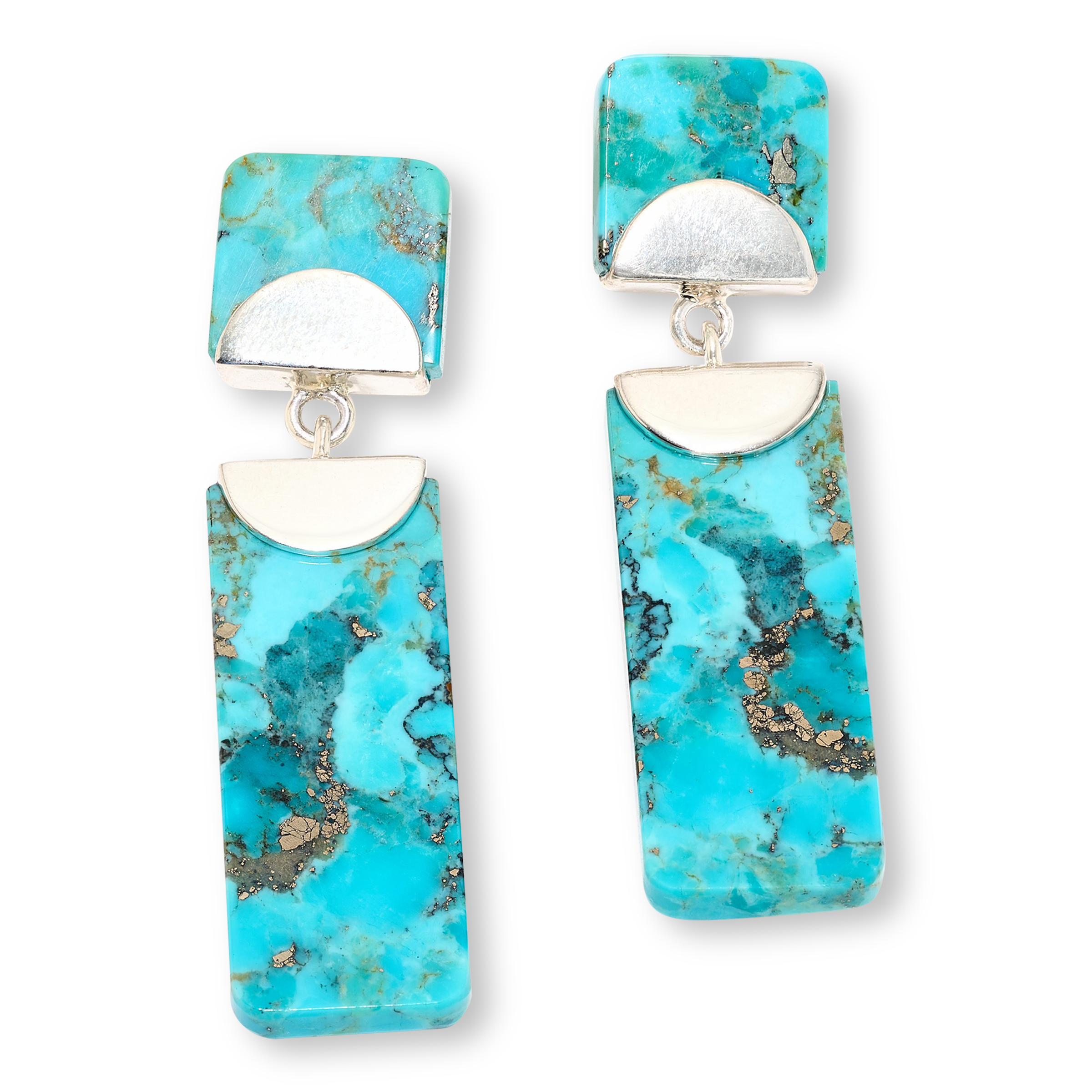 Jay King Composite Campitos Turquoise Sterling Silver Earrings | HSN