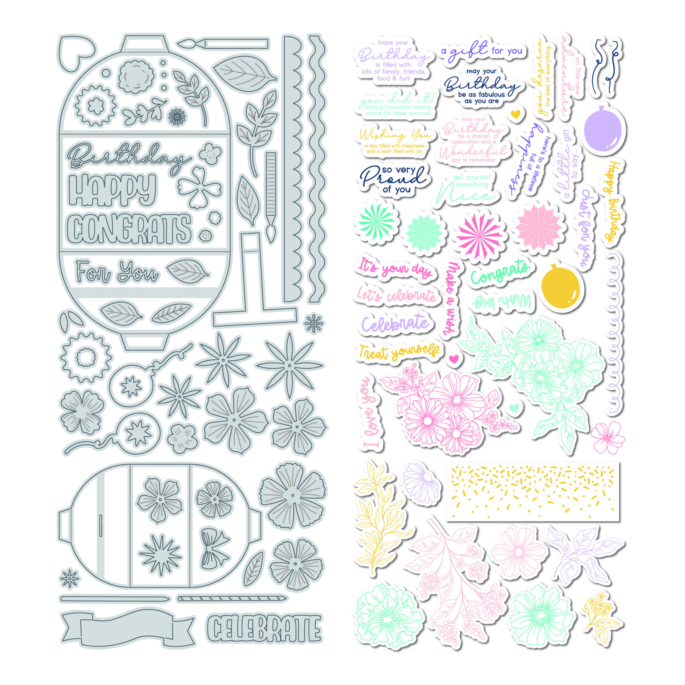 Diamond Press 3D Birthday Cake Stamp & Die Kit | HSN