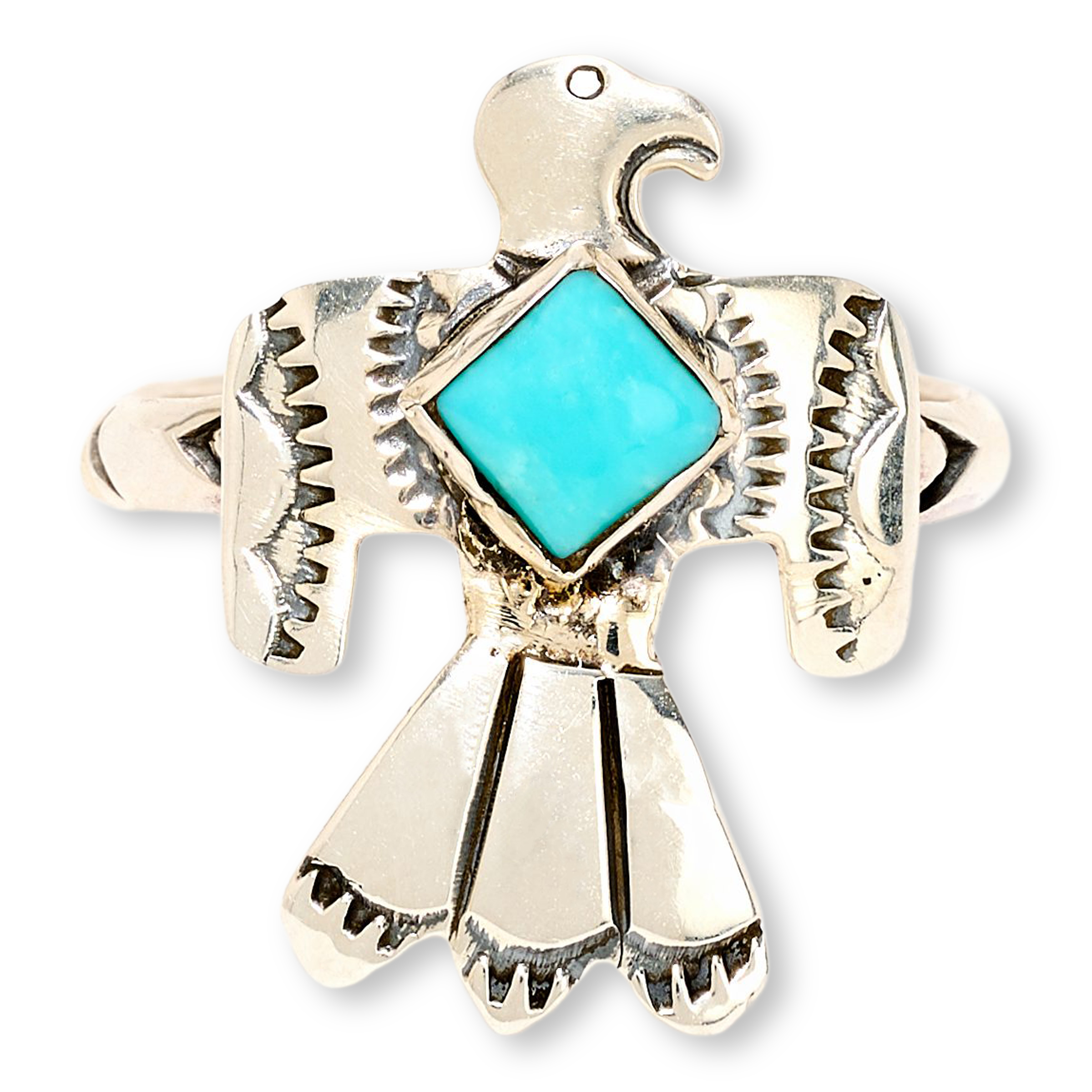 Chaco Canyon Sterling Silver Kingman Turquoise Ring | HSN