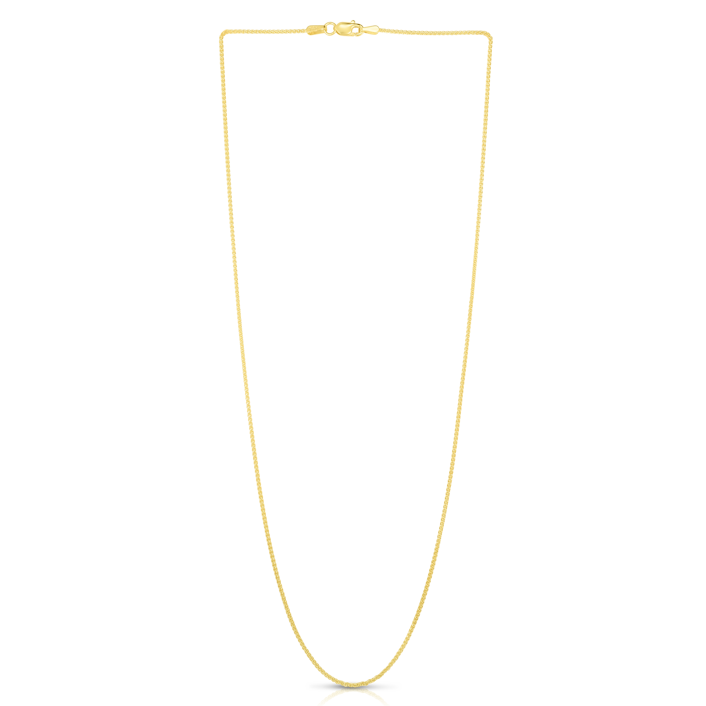 14K Yellow Gold 1mm Wheat Chain Necklace - 10082122 | HSN