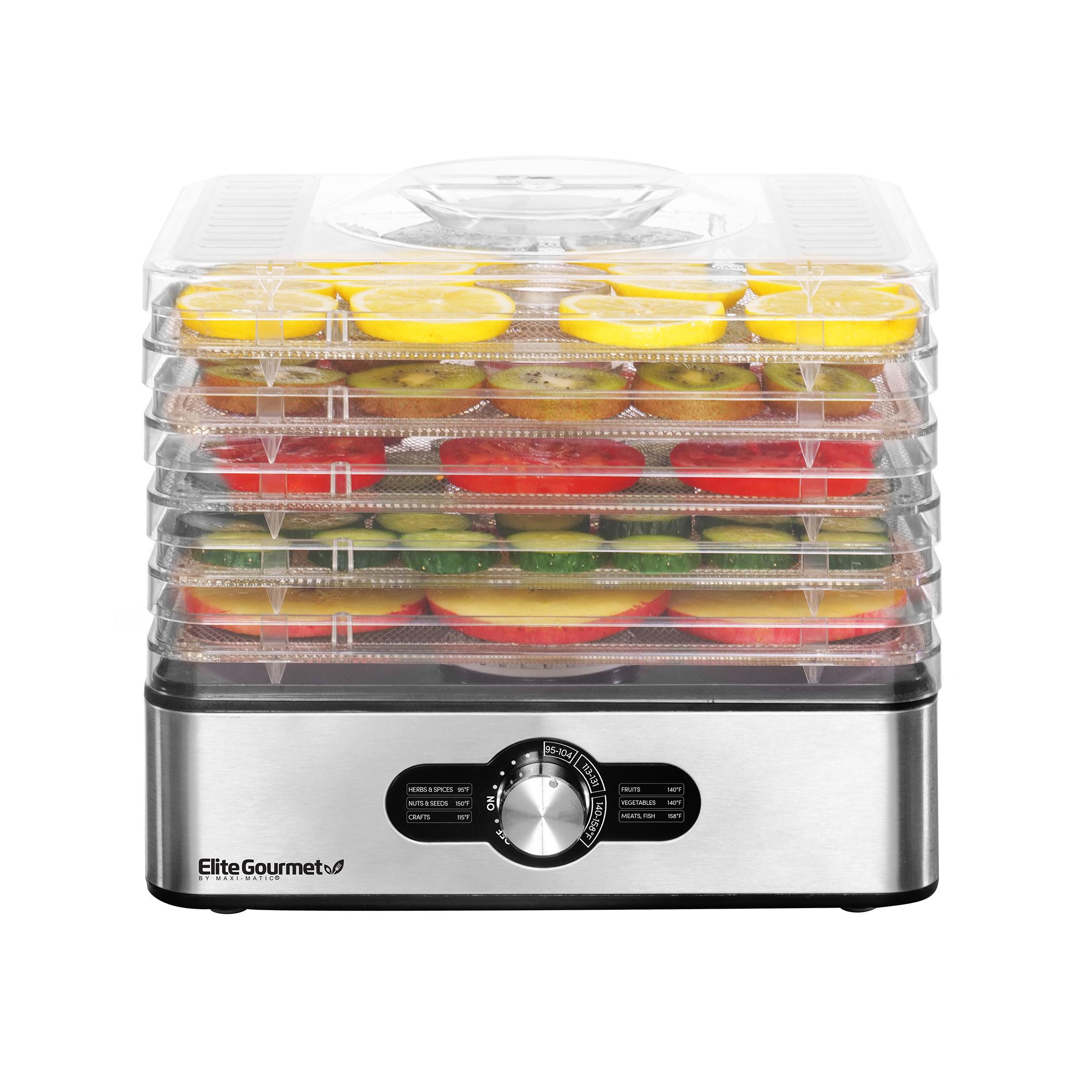 Elite Gourmet 5Tray Food Dehydrator with Adjustable Temperature