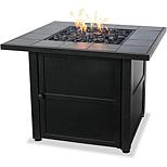 oakley steel propane fire pit table