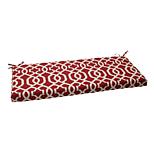 Pillow Perfect Outdoor New Geo Bench Cushion - Red - 7529578 | HSN