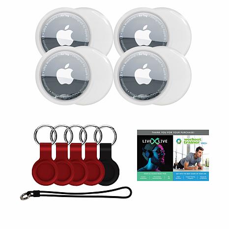 Apple AirTag 4個セット Apple AirTag 4-pack Bundle with Keychains, Luggage Tag & Voucher | HSN