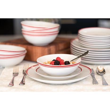 10 Strawberry Street Simply Coupe 24 Piece Dinnerware Set Black 10 Strawberry Street Simply Coupe 24 Piece Dinnerware Set Black