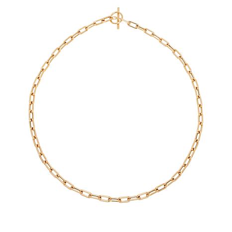 Mazin Jewels Toggle Clasp Link Necklace - Gold