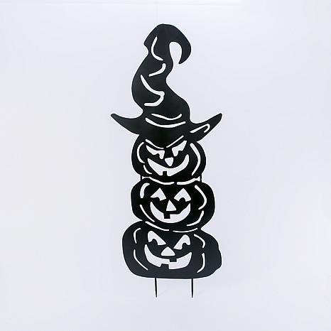 52.3" Halloween Stacking Pumpkins Silhouette Yard Stake