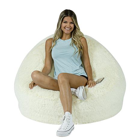 faux fur inflatable chair