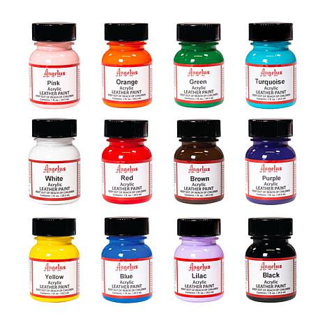 Angelus Acrylic Leather Paint Best Sellers Kit, 1 oz., 12 Colors - 21619345