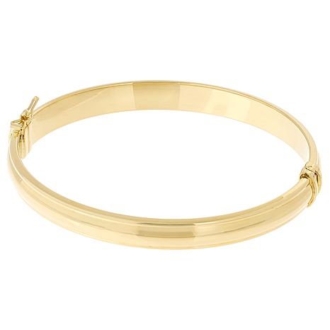 Bellezza 14K Gold Round Hinged Bangle Bracelet - 22656555 | HSN