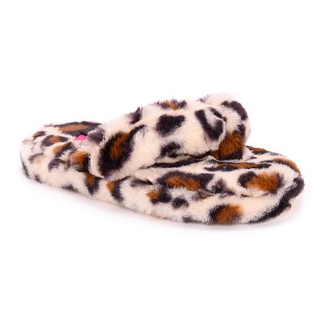 womens fluffy flip flop slippers