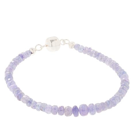 Colleen Lopez Tanzanite Bead Bracelet With Magnetic Clasp Colleen Lopez Tanzanite Bead Bracelet