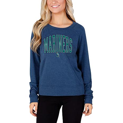 Concepts Sport Officially Licensed MLB Ladies Marathon Long Sleeve Top - Mariners - Blue - Size Medium