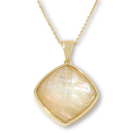Connie Craig Carroll Jewelry Caroline 18" Gem Doublet Drop Necklace
