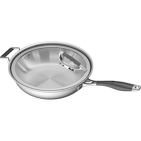 Cookcraft Tri Ply Steel French Skillet With Handles And Glass Lid 9530493 Hsn