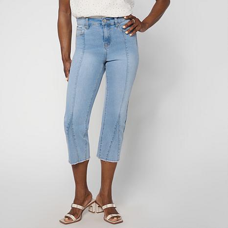 DG2 by Diane Gilman Legacy Stretch Paneled Straight Leg Crop Jean
