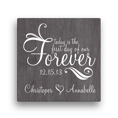 Forever Personalized Canvas Wall Art - 12&quot; x 12&quot; - 7336495 | HSN