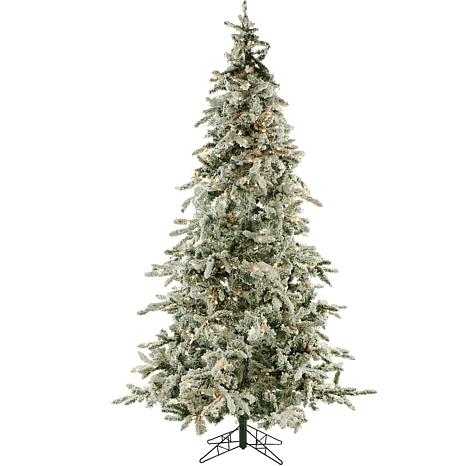 Flocked Mountain Pine 7-1/2' Christmas Tree - 10070574 | HSN