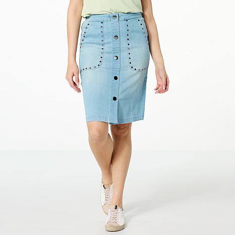 black label jean skirt